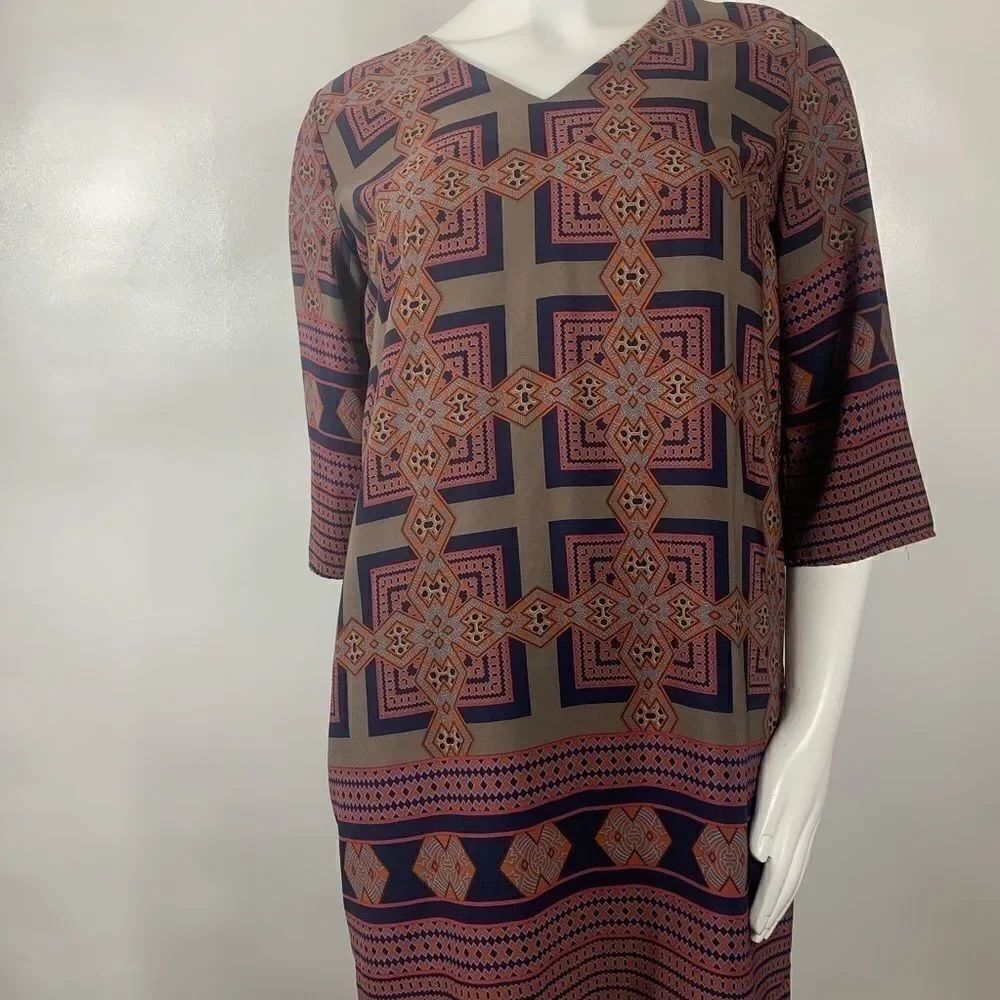 3For$20 C.Luce Patterned Dress Brown/Tan Size: M